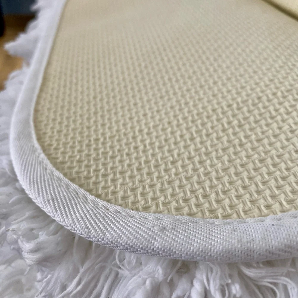 Plush White Bath Mat